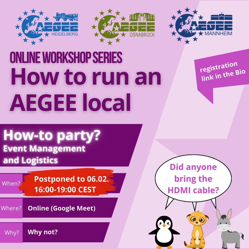 Online Workshop "How-to party" Event Management and Logistics