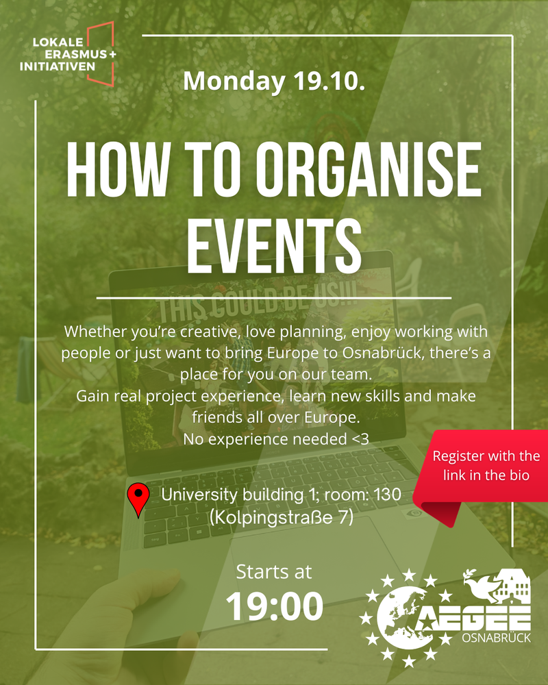 How to organise events - Workshop