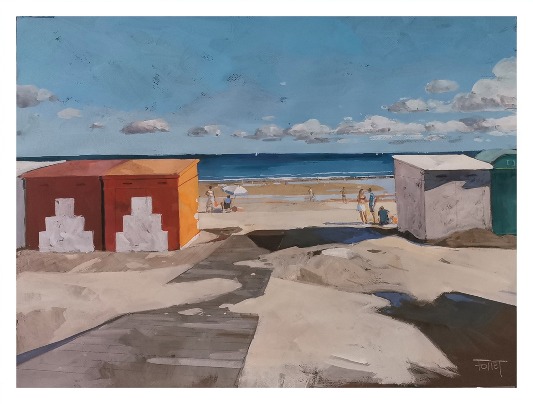 Conversation sur la plage