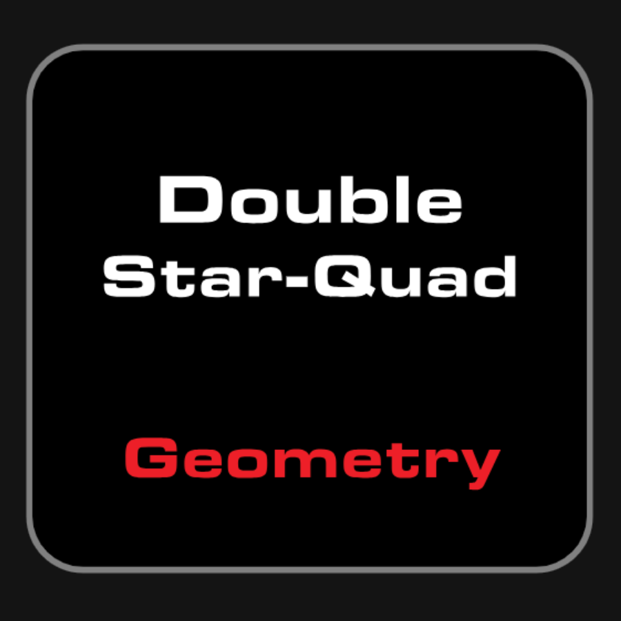 תמונה של אייקון טכנולוגיית ה double star quad geometry של כבל הרמקולים AudioQuest Rocket 33