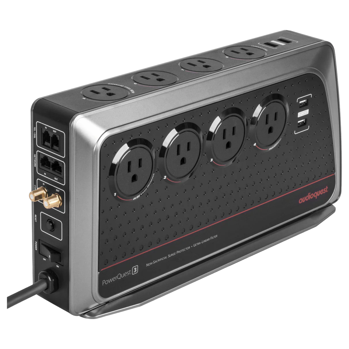 AudioQuest PowerQuest 3 עומד אנכי עם הגב אלינו