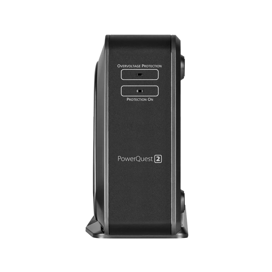 מנהל המתח AudioQuest PowerQuest 2 עומד אנכי בפרופיל