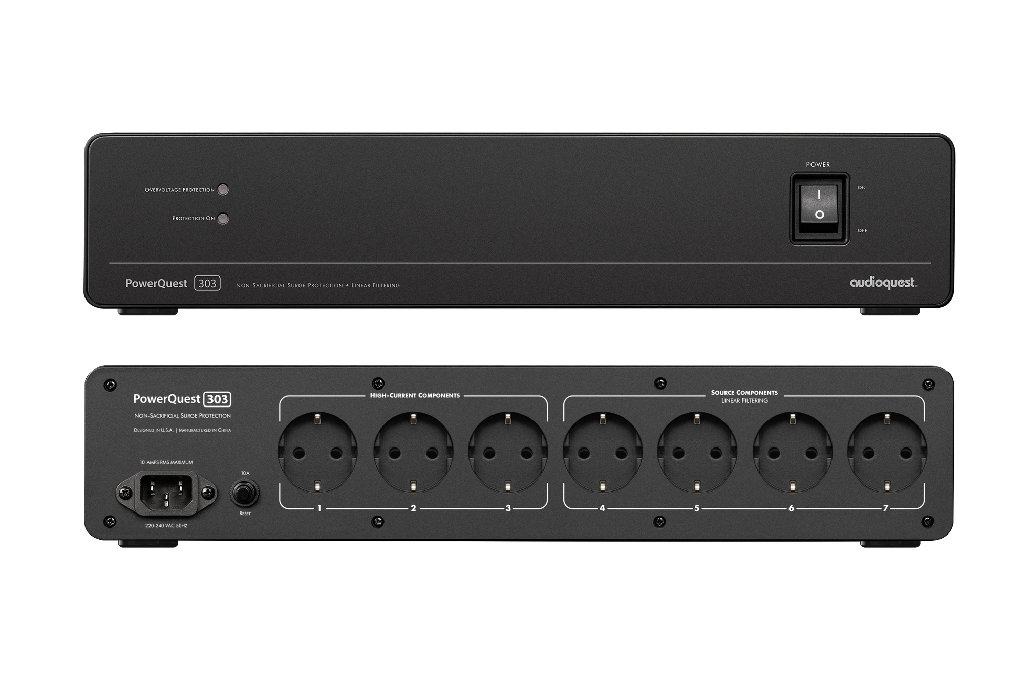 AudioQuest PowerQuest 303 מלפנים ומאחור