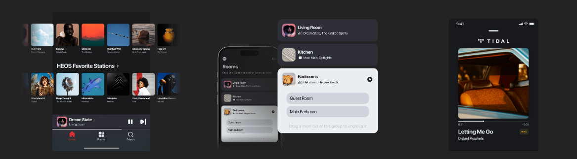 תמונה של אייקונים שרותי הסטרימינג של המגבר מרנץ 