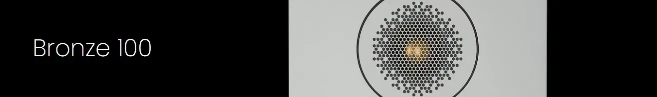 תמונת תקריב של חלקו העליון של הרמקול המדפי monitor audio bronze 100 6g עם פוקוס על הטוויטר