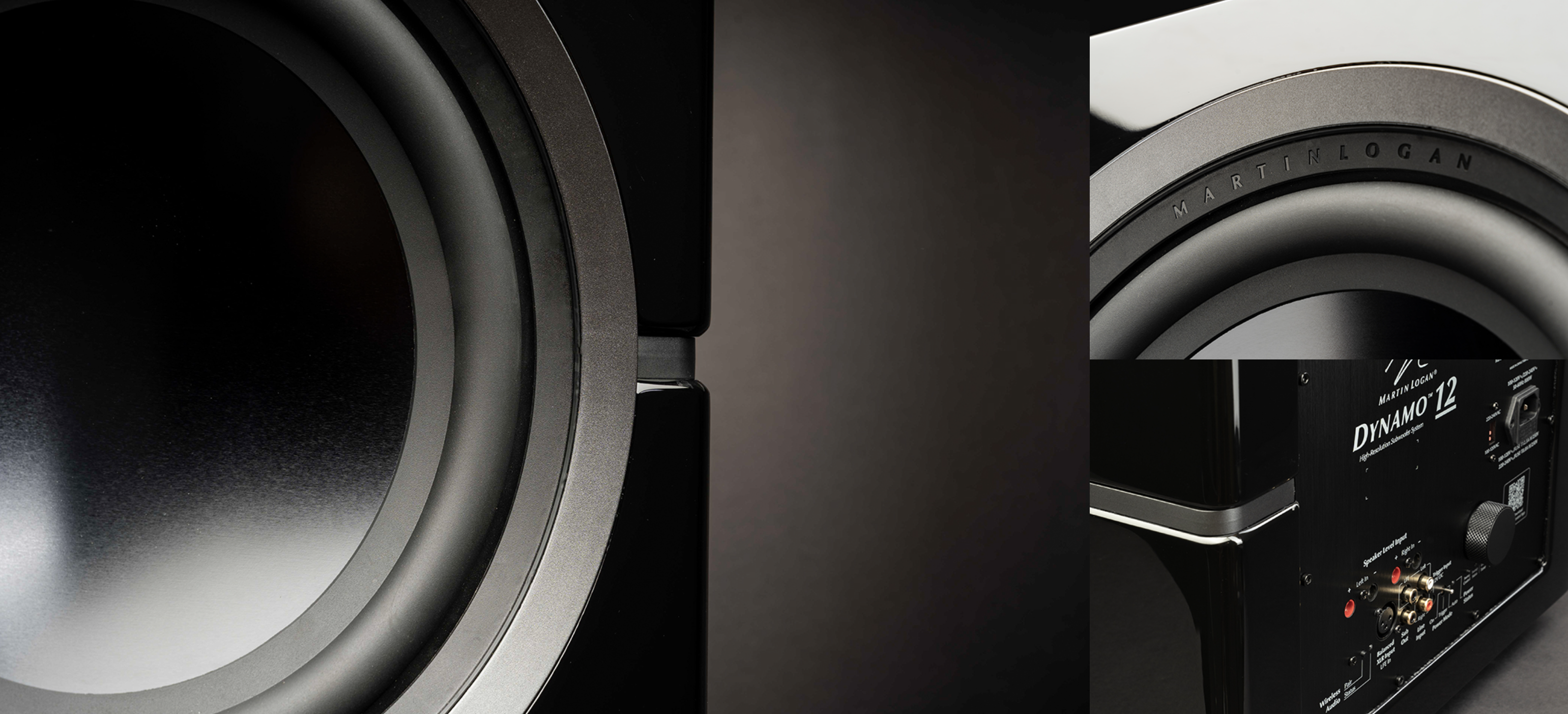 סאב וופר מרטין לוגן Martin Logan Dynamo 12 בכמה זויות צילום שונות הממחישות אווירת בית חמימה