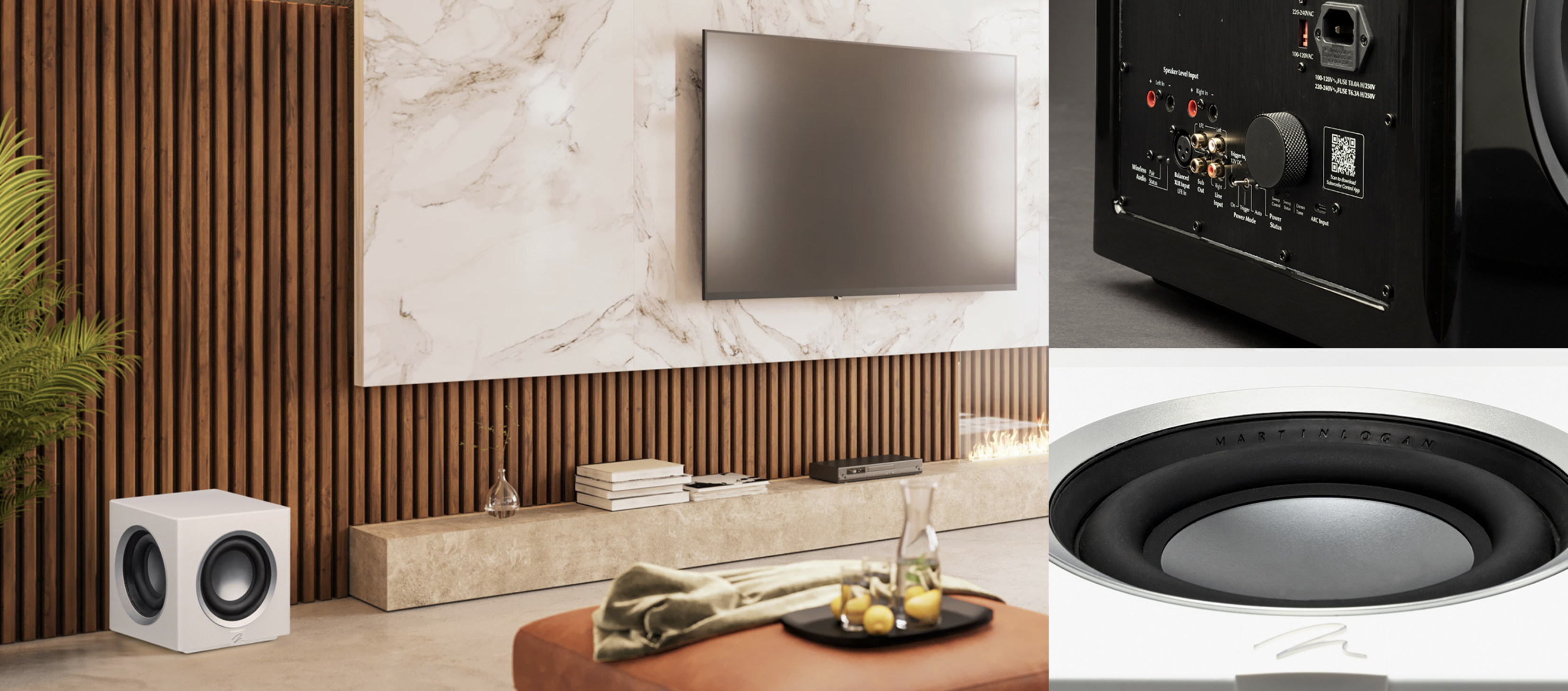 סאב וופר מרטין לוגן Martin Logan Abyss 8 בכמה זויות צילום שונות