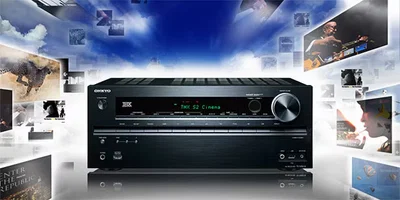 רסיבר סטריאו קולנוע חכם 7.2, Zone2, THX אונקיו Onkyo TX-NR616 בתמונה חזיתית