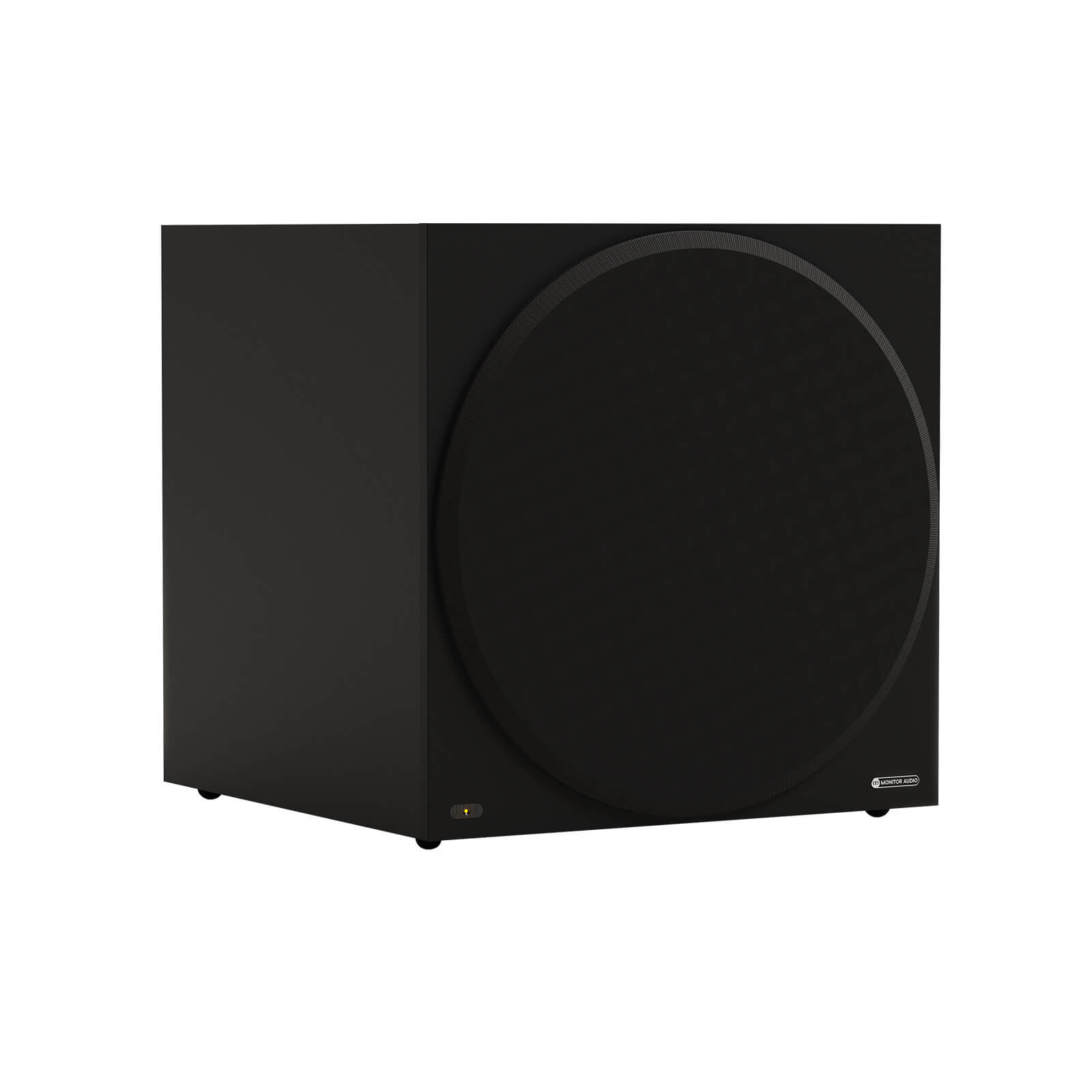 סאב וופר מוניטור אודיו ֿMonitor Audio - Vestra W15 בצבע שחור בזווית מול המצלמה