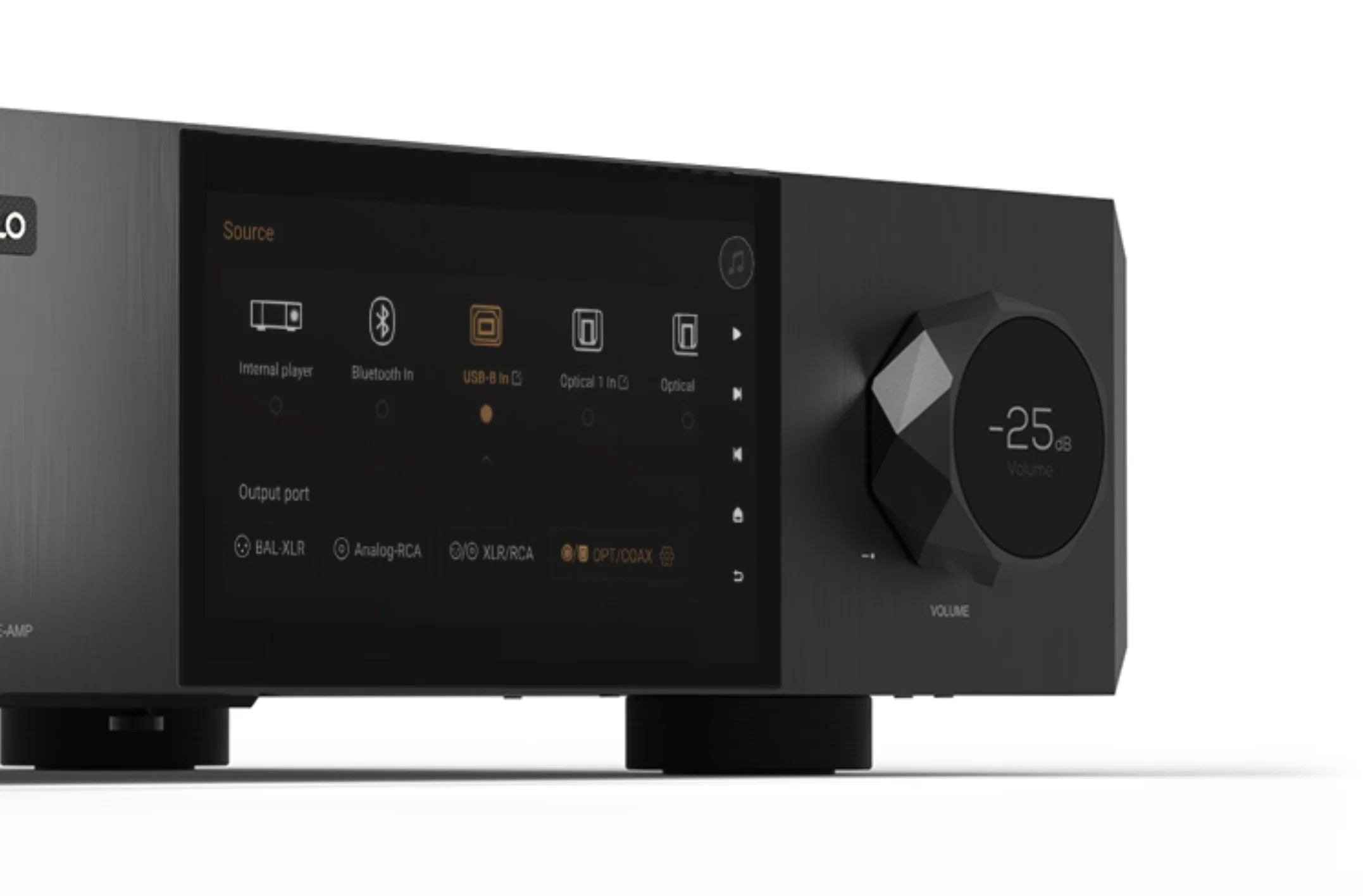 סטרימר אברסולו Eversolo DMP-A10 בתקריב מול המצלמה