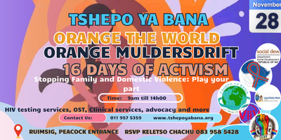 Orange the world, Orange Muldersdrift - 16 Days of Activism