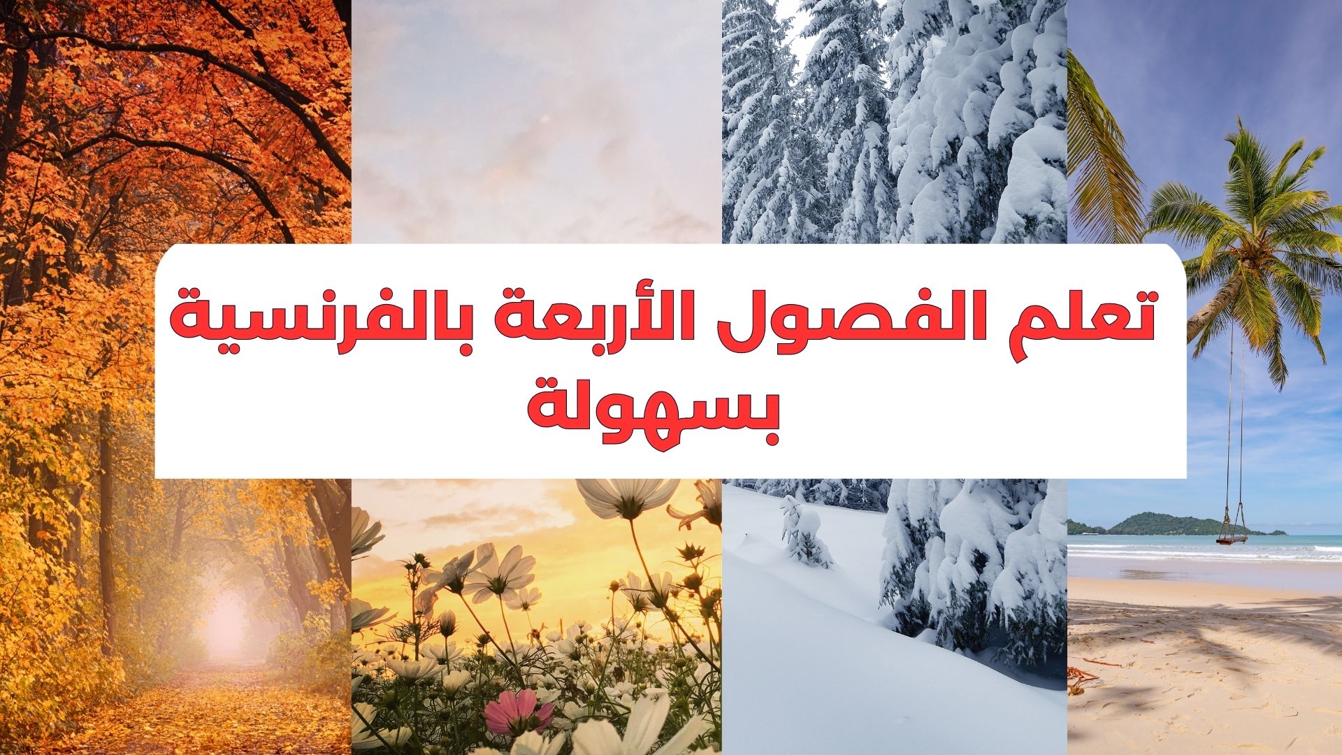 تعلم الفصول الأربعة بالفرنسية مع النطق