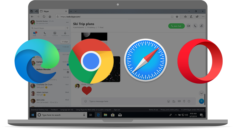 Skype web on Edge