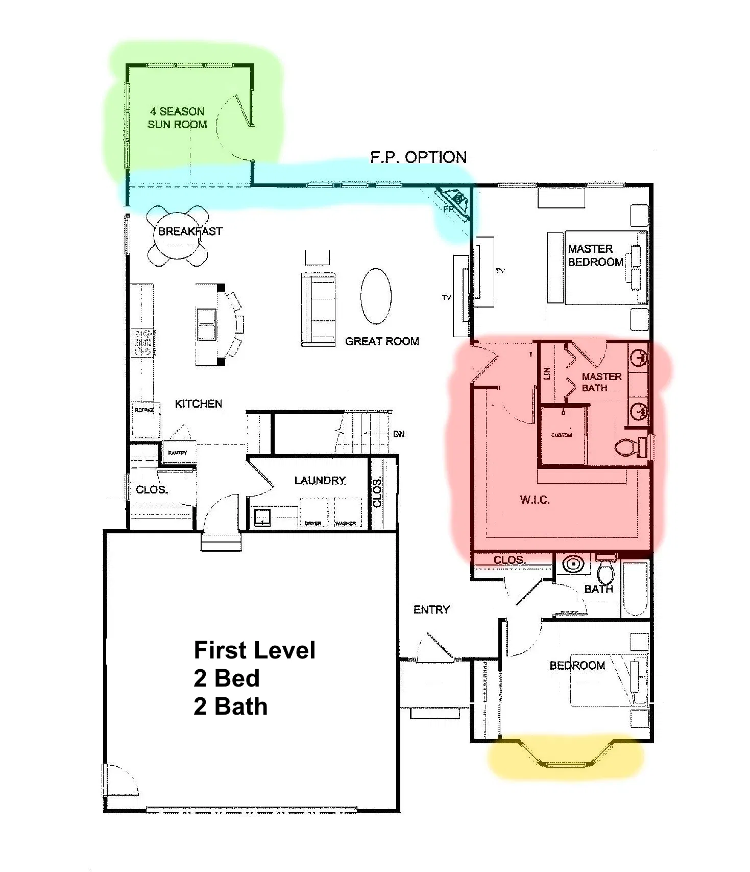 TWO STORY 3 Bed 3 Bath 1st Floor