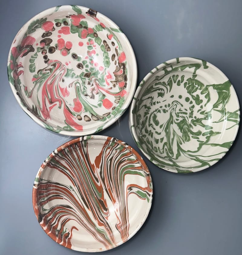 Bowls 16-19 exterior glaze