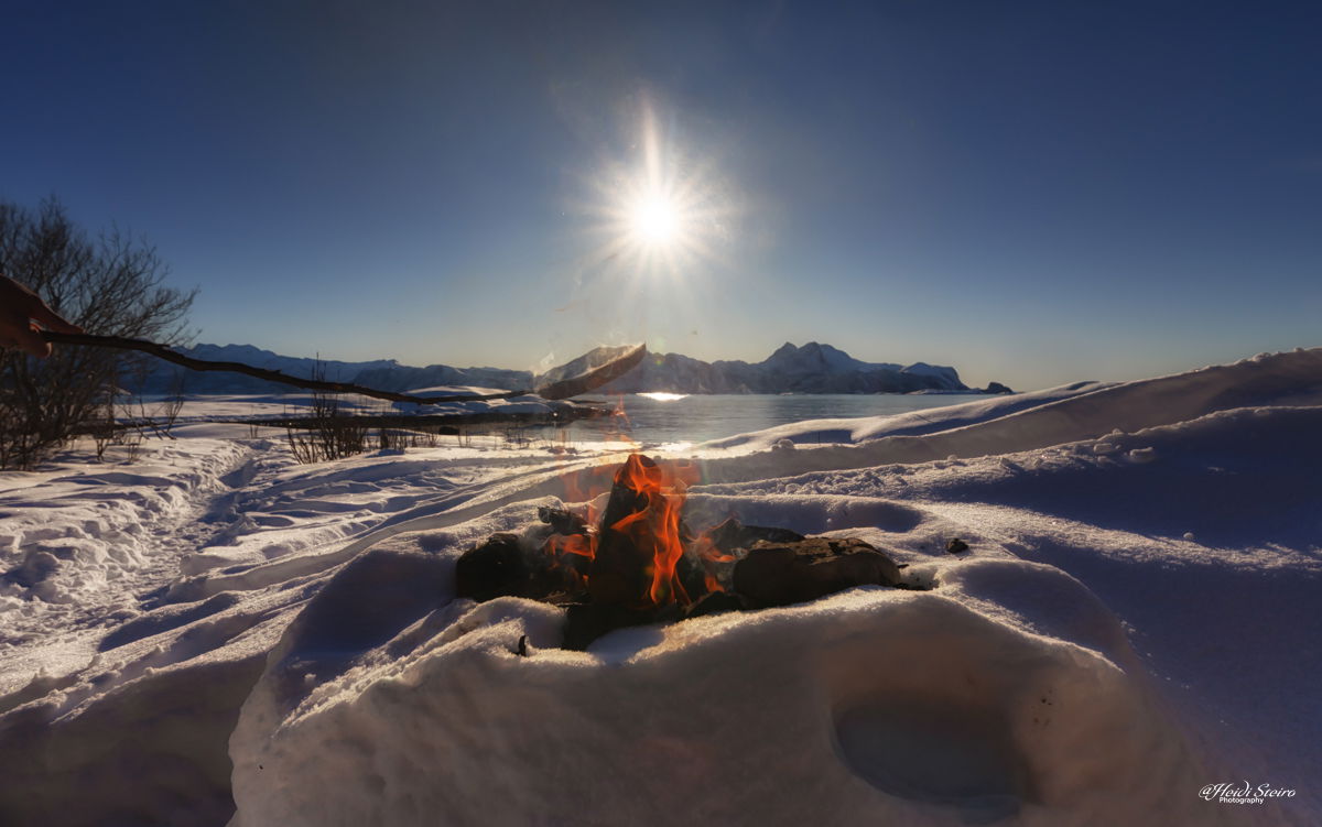 Bålkos ved gapahuken