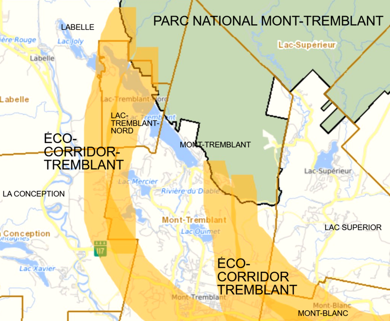 Click on the arrow to explore the Tremblant Eco-Corridor