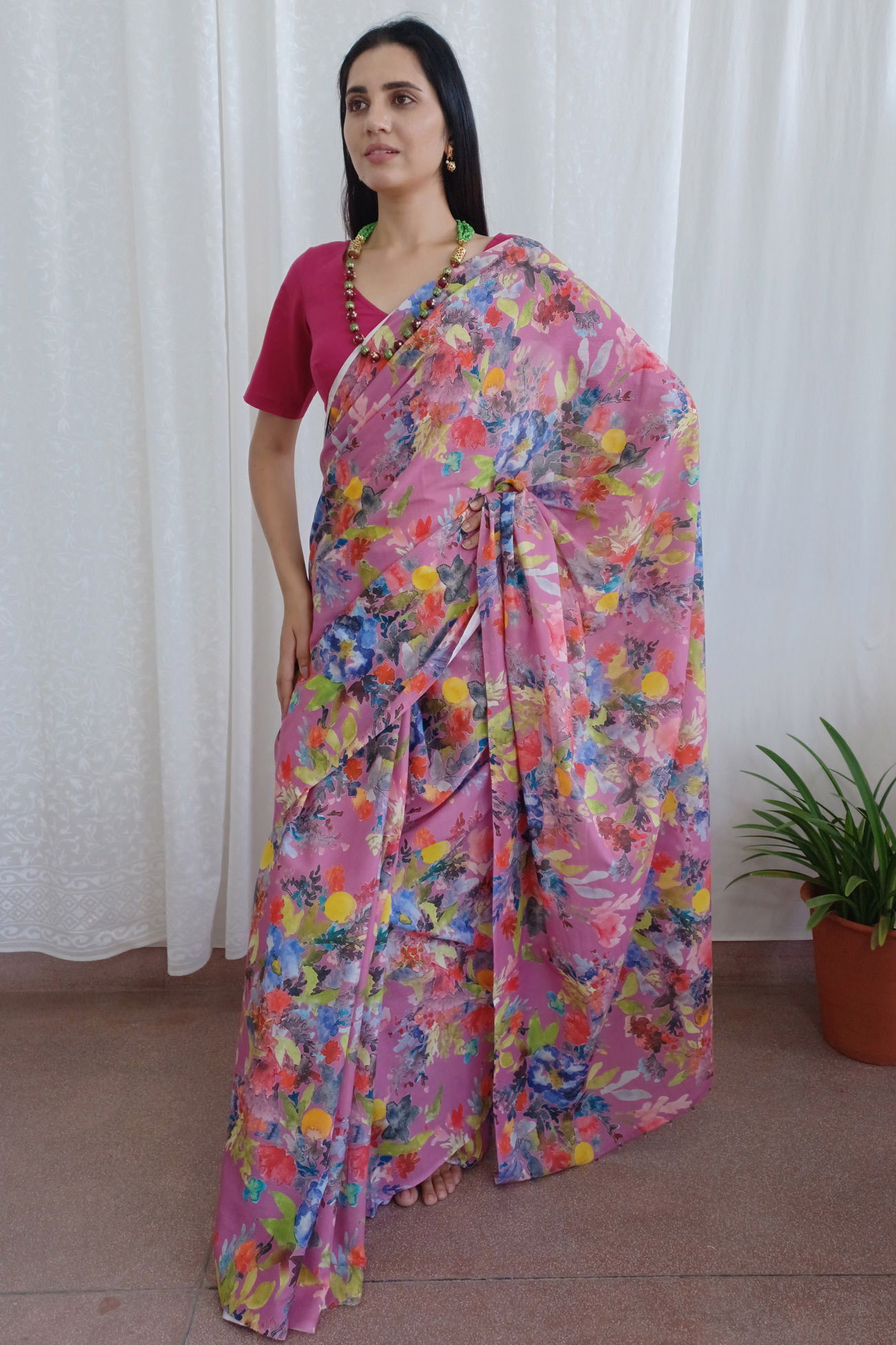 Block Printed saree 