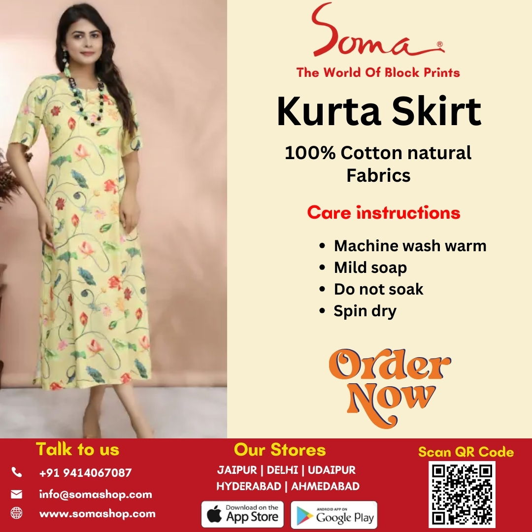cotton Hand Block Printed kurtas
