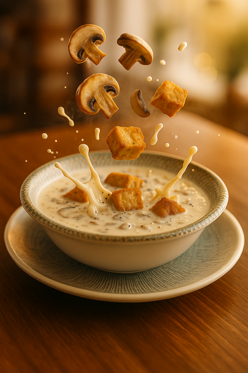شوربة الفطر بالكريما