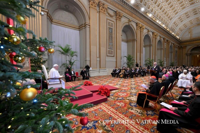 Le 9 janvier 2025 du Pape François avec les Membres du Corps diplomatique accrédité près le Saint-Siège