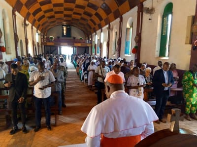 Échanges des vœux du Cardinal Nzapalainga avec les agents pastoraux de l'Archidiocèse de Bangui