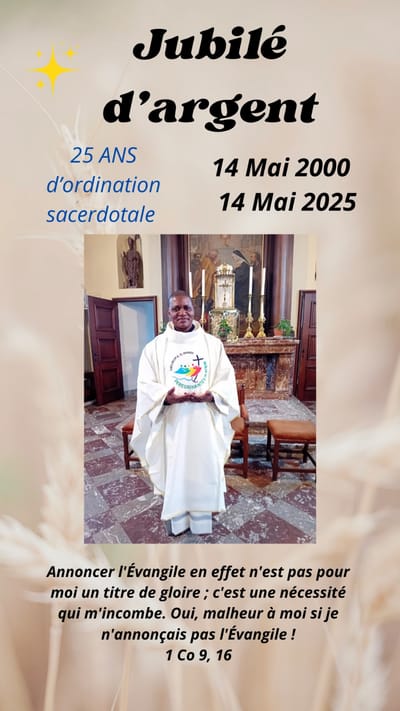 Abbé Maximin Mazanga Ganzo: Jubilé d'argent