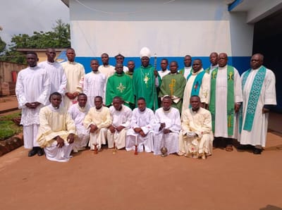 Mgr Mopepe : Messe d’action de grâce à St Joseph Ouvrier de Gbadolite