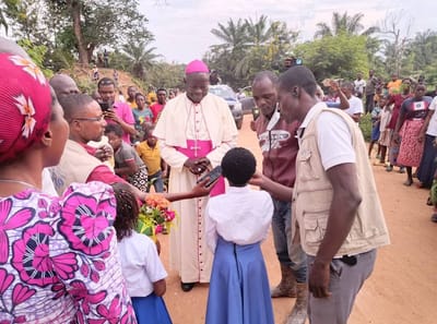 L’arrivée de Mgr Mopepe à Yakoma pour la visite pastorale