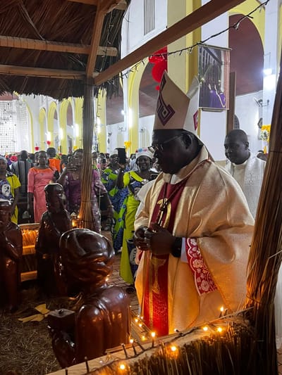 Messe de nuit de Noël à la Cathédrale de Bangui par le Cardinal Dieudonné Nzapalainga