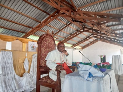 Echange des vœux du cardinal Nzapalainga et les ouvriers apostoliques de Bangui