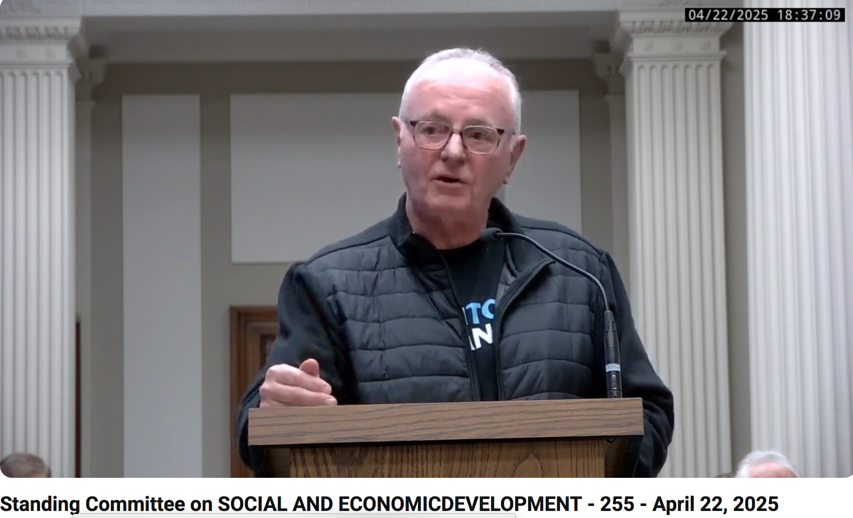 MFUR President Paul Moist speaks in support of Bill 39, The Public Schools Amendment Act