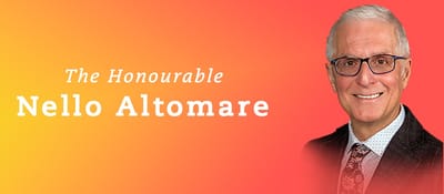 Message of Condolence on the passing of The Honourable Nello Altomare