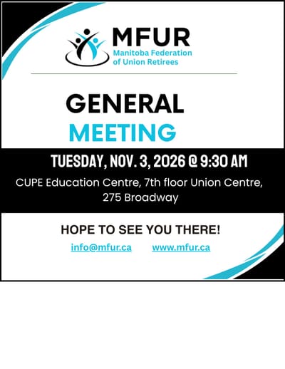 MFUR General Membership meeting is November 3, 2026