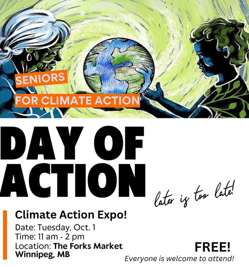 Seniors for Climate MB - National Seniors' Day Climate Action Expo