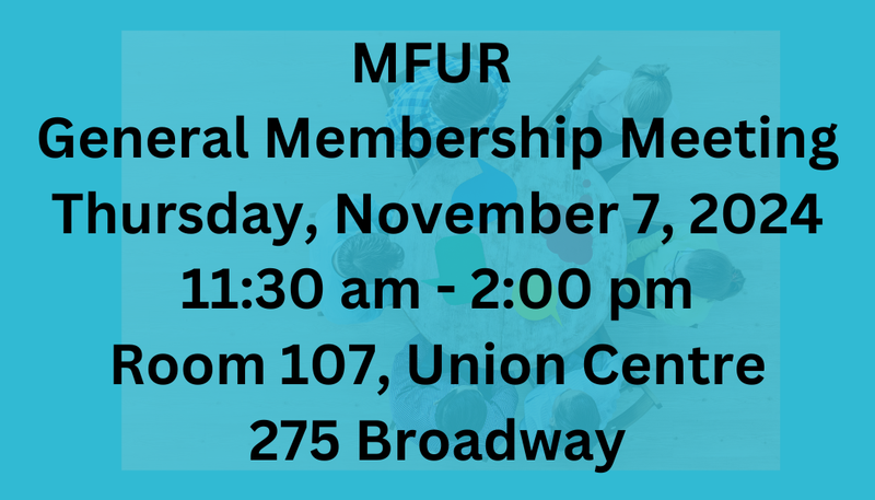 MFUR General Membership Meeting