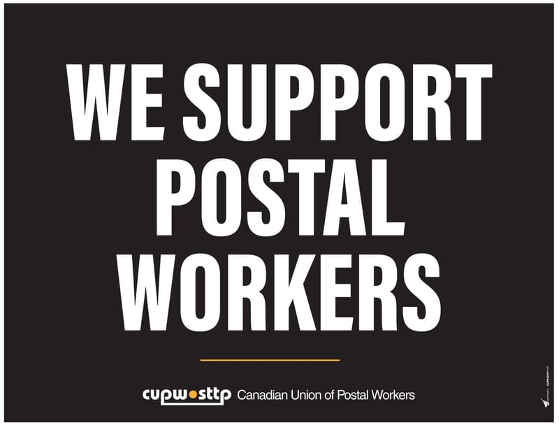 Show of Solidarity Rally in support of CUPW workers