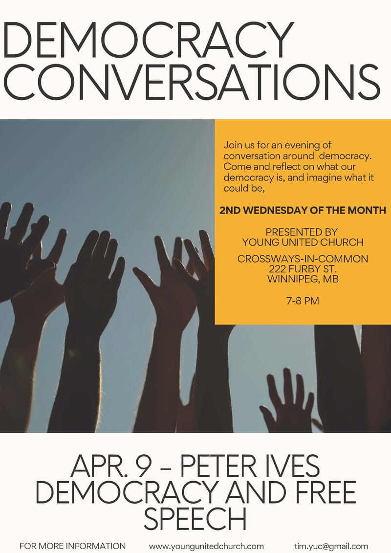 Democracy Conversations series - APRIL. 9 - PETER IVES - DEMOCRACY AND FREE SPEECH