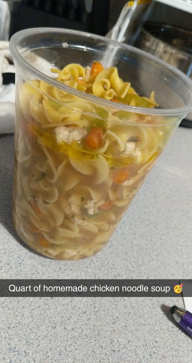 Quart of Chicken Noodle Soup (Serves two)