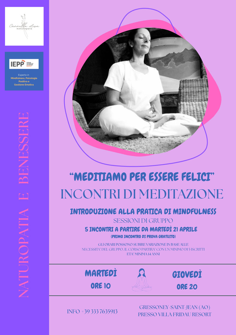 MEDITIAMO PER ESSERE FELICI