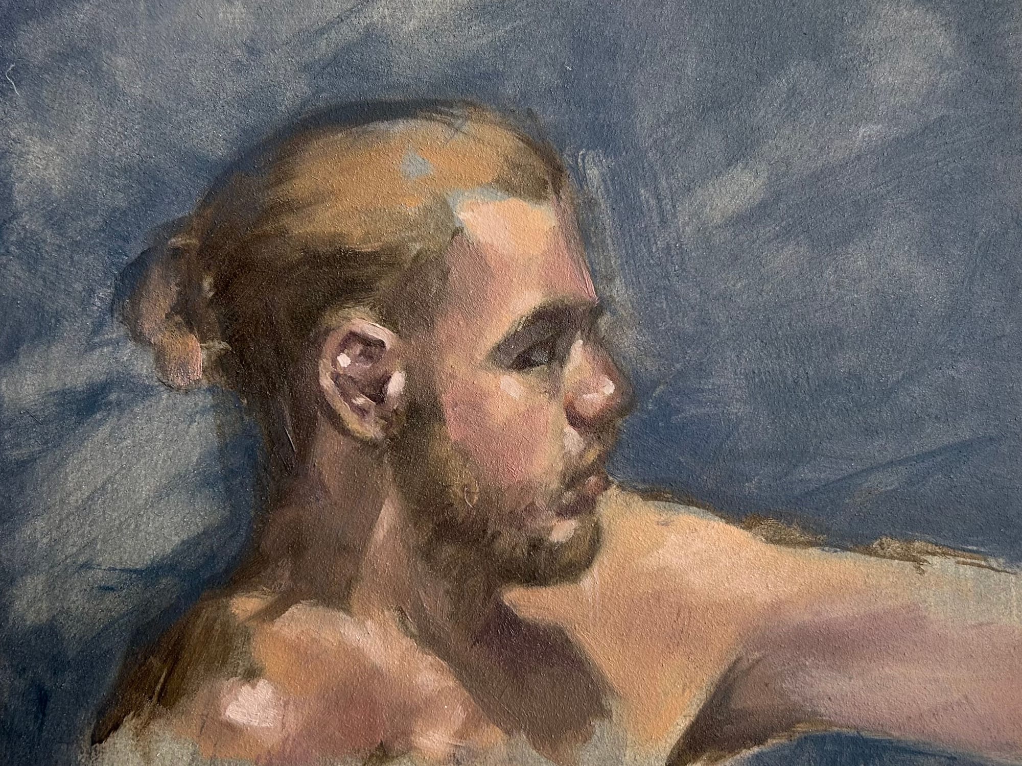 "Gus" 10x8 oil on wood