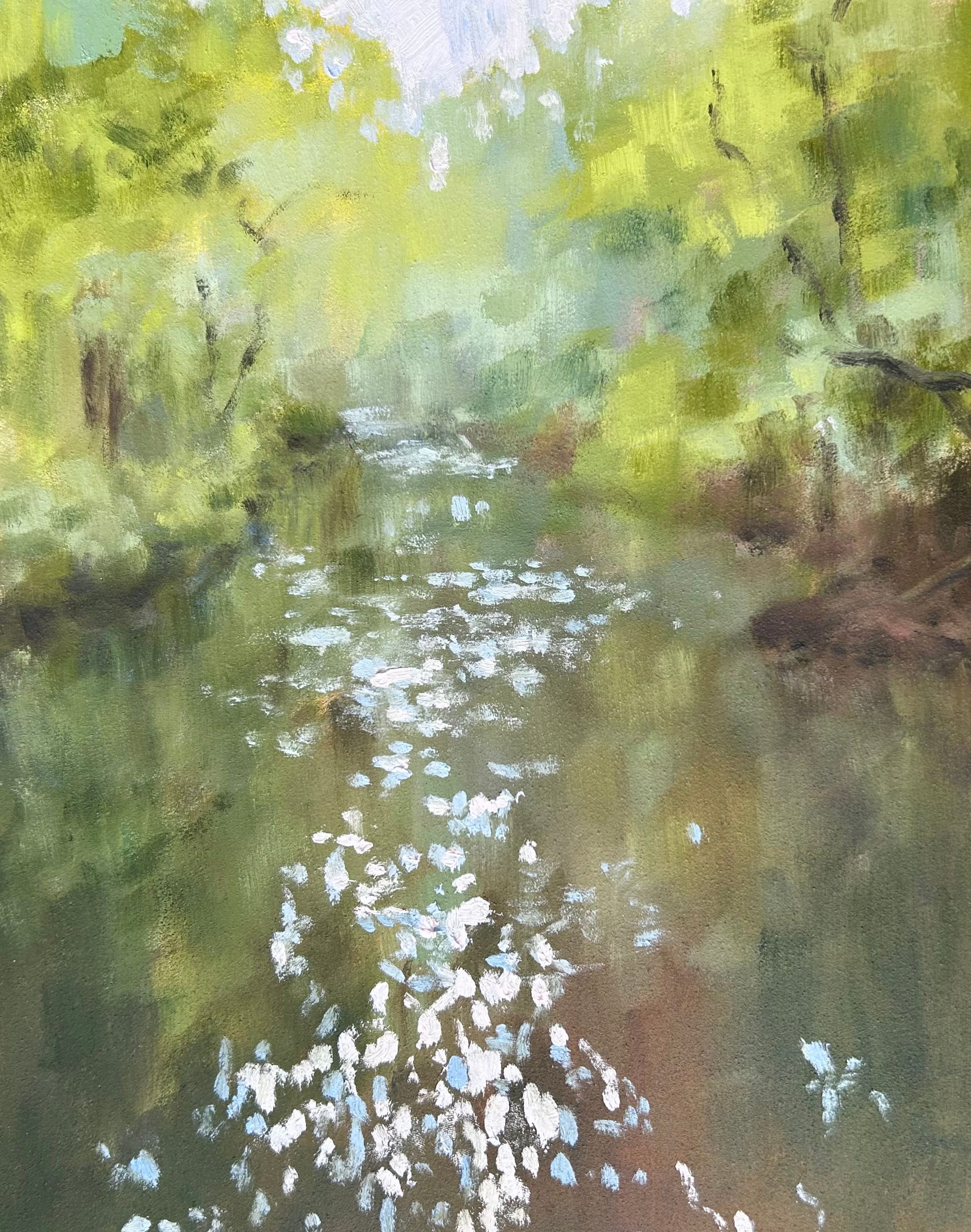 "Henry Hollow Creek Bed" 8x10 oil on wood (2026)