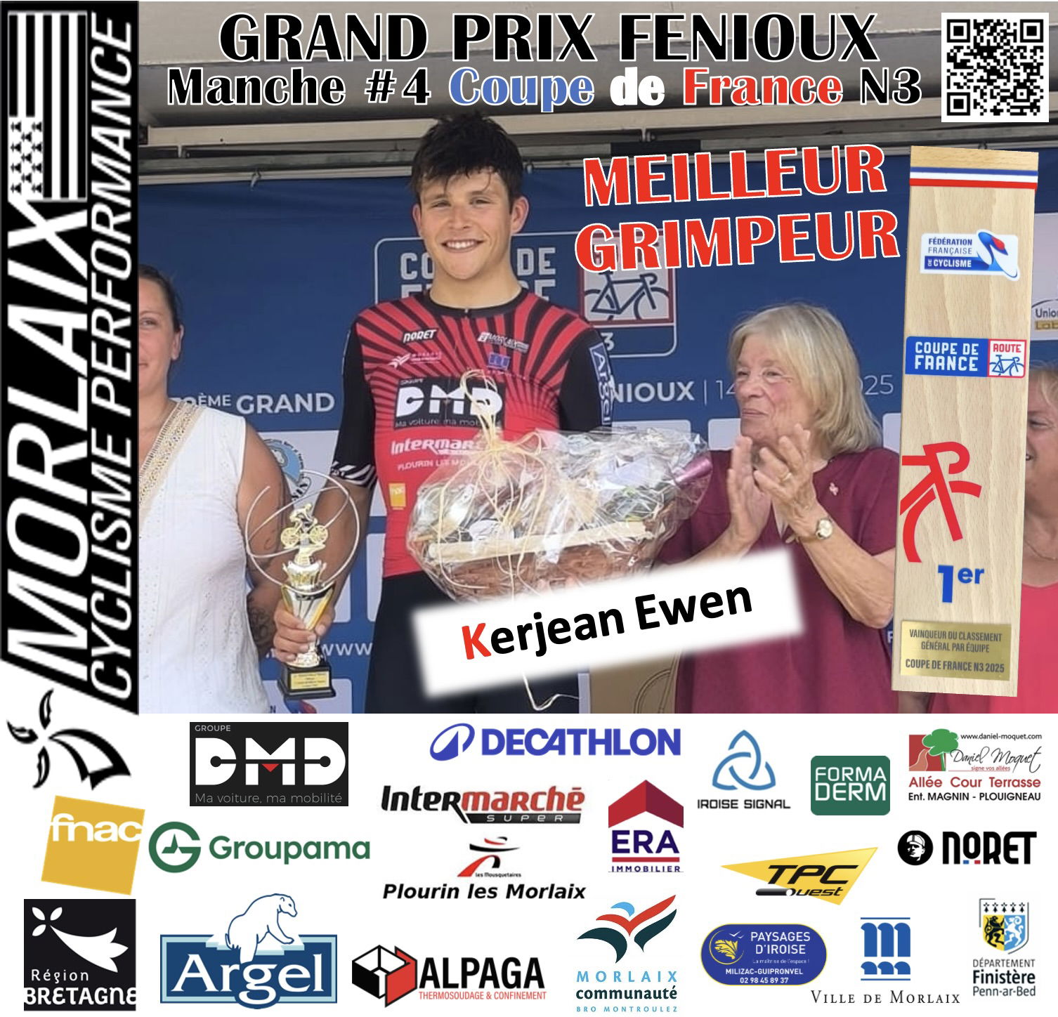 2025 : EWEN KERJEAN, meilleur grimpeur en coupe de France