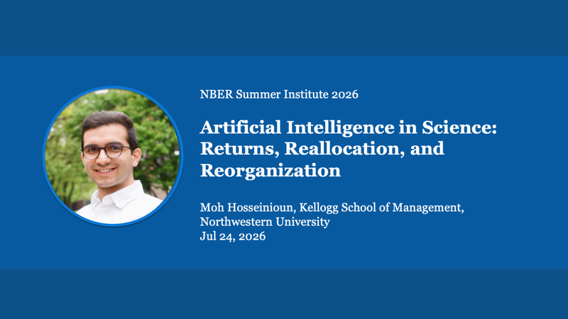Presenting at NBER Summer Institute 2026
