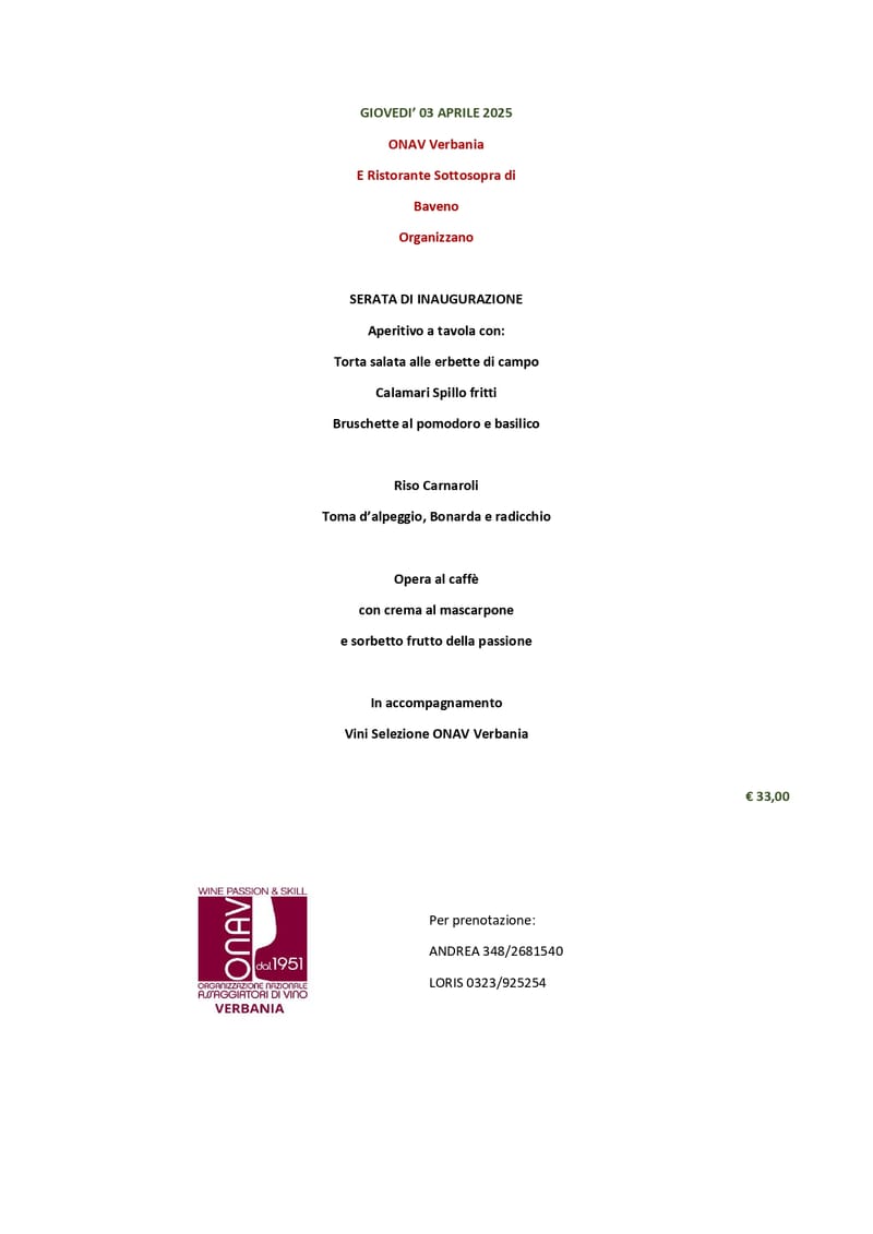 VINI SPECIALI PER UNA SERATA SPECIALE