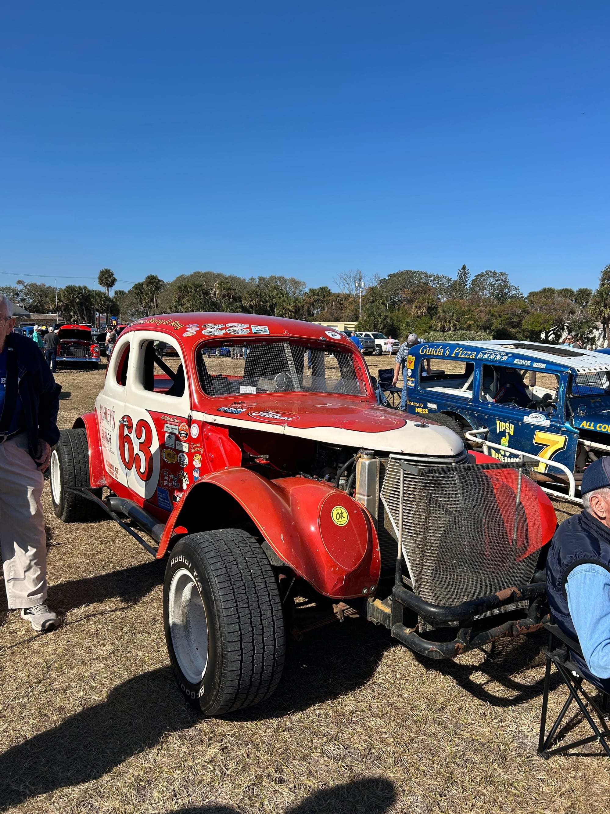 Original unrestored race car with a flathead V8