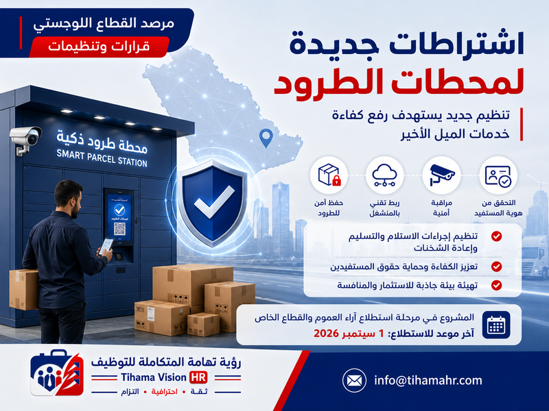 هيئة النقل تطرح اشتراطات جديدة لتنظيم محطات الطرود