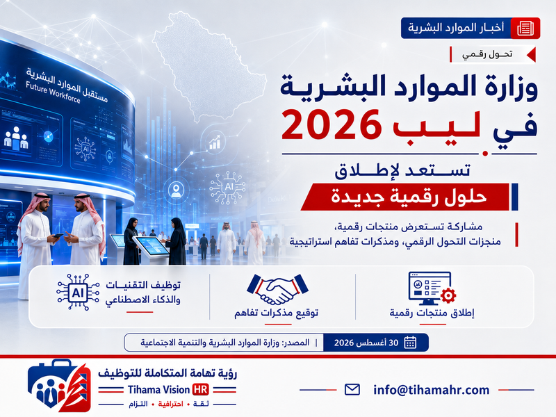 وزارة الموارد البشرية تشارك في «ليب 2026» وتستعد لإطلاق حلول رقمية جديدة