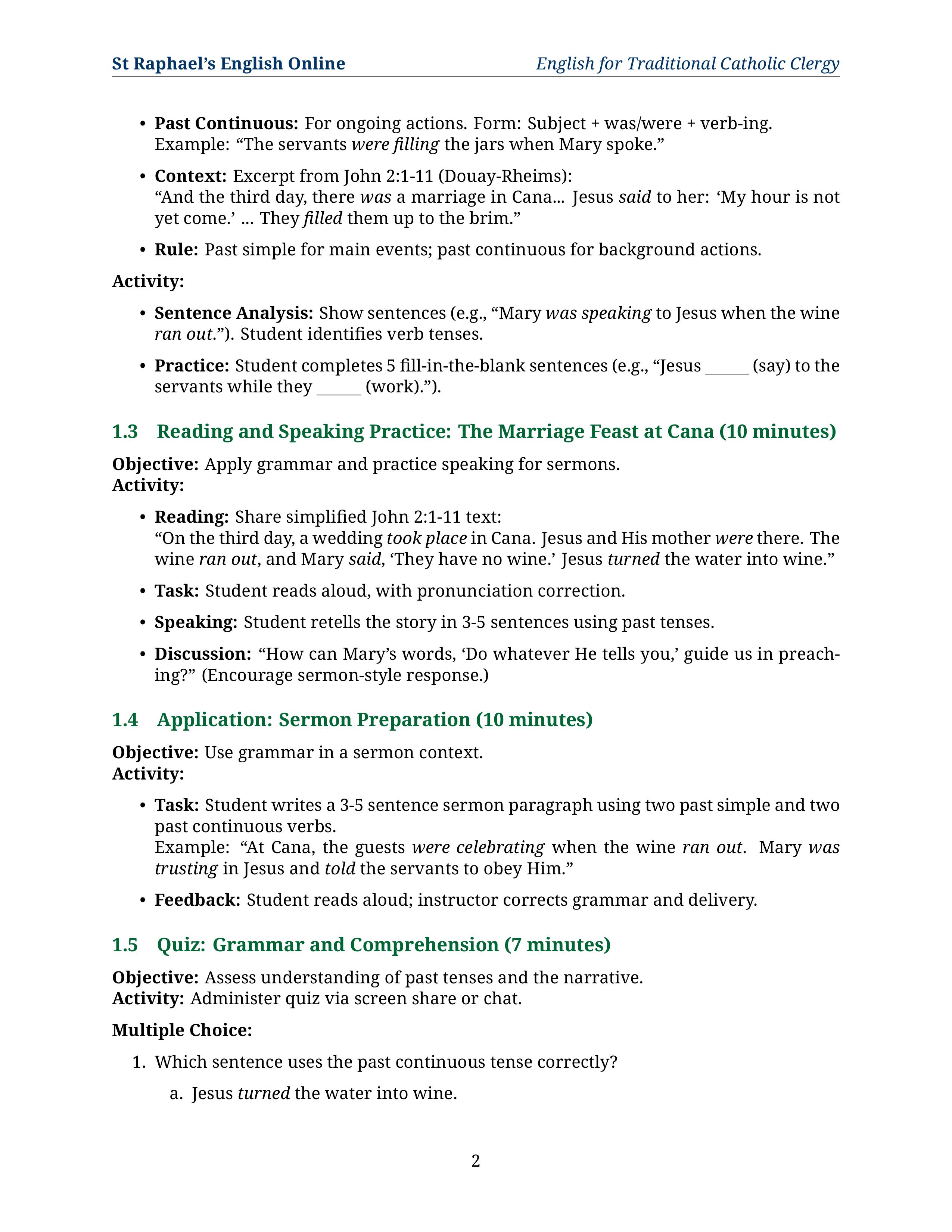 Gramática inglesa - Para seminaristas - Intermedio