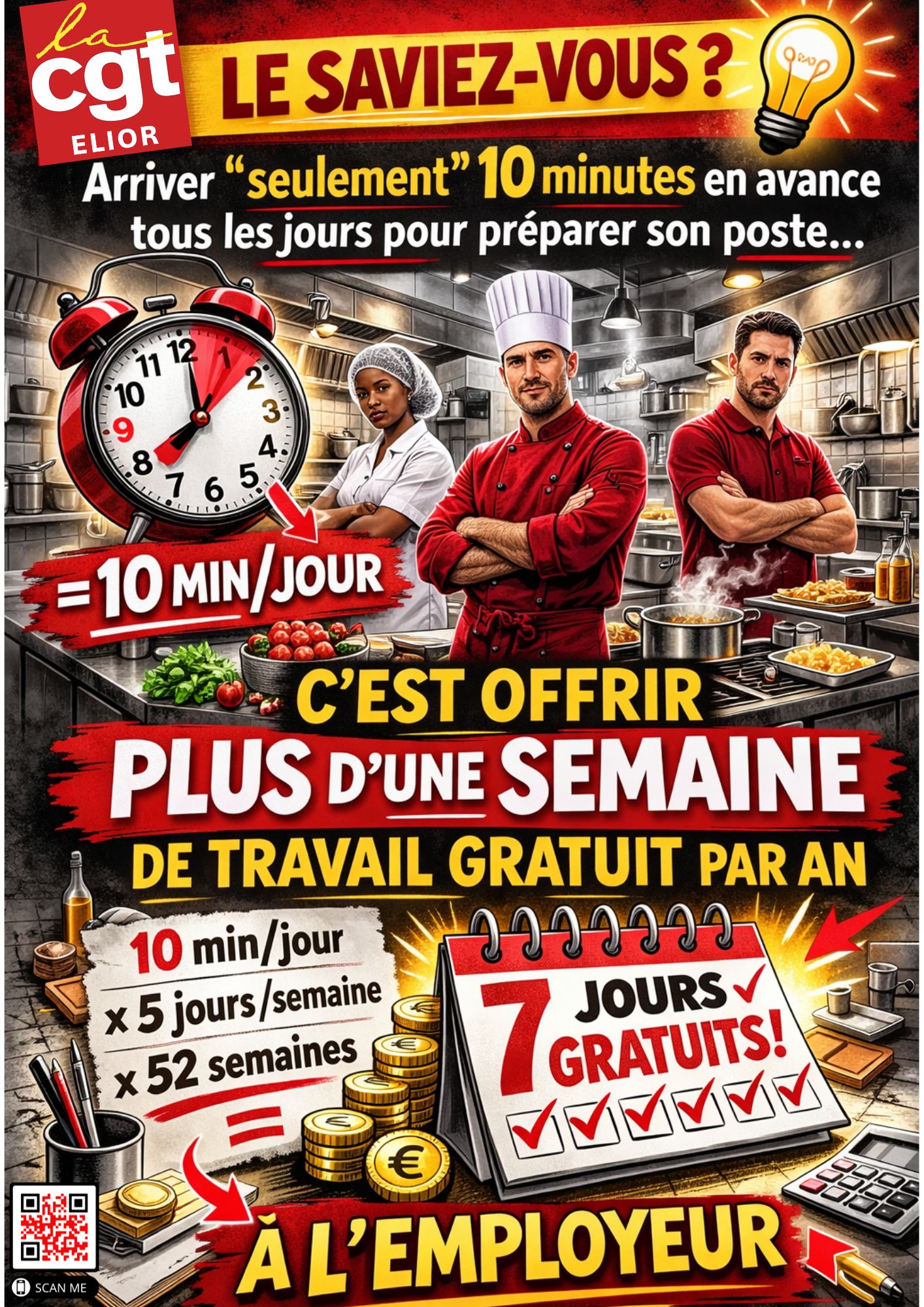 STOP AU TEMPS GRATUIT DONNÉ À L'EMPLOYEUR !